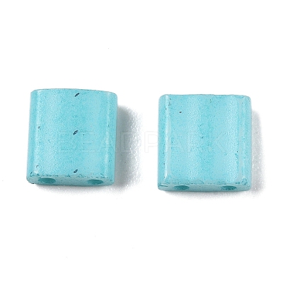 2-Hole Baking Paint Glass Seed Beads SEED-S023-17C-05-1