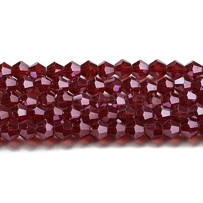 Transparent Electroplate Glass Beads Strands EGLA-A039-T2mm-A27-1