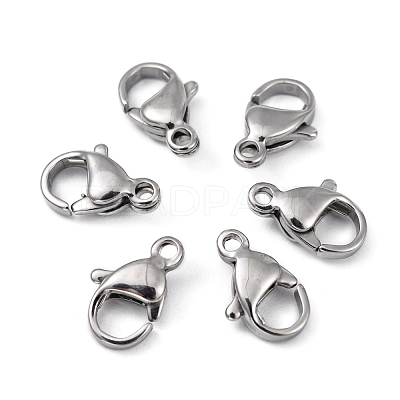 Tarnish Resistant Polished 316 Surgical Stainless Steel Lobster Claw Clasps STAS-R072-11A-1