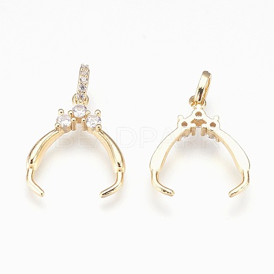 Brass Ice Pick Pinch Bails for Pendant Making KK-P150-16-1