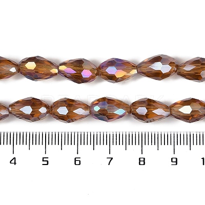 Transparent Electroplate Glass Beads Strands EGLA-N013-T6mm-B16-1