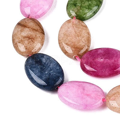 Dyed Natural White Jade Beads Strands G-N370-01A-20-1