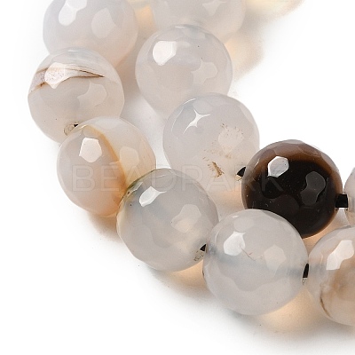 Dyed & Heated Natural Agate Beads Strands G-P539-D01-04-1