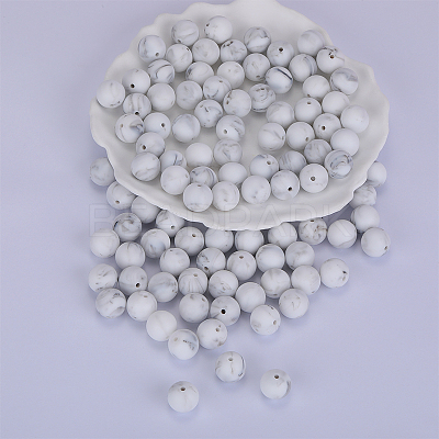 Round Silicone Focal Beads SI-JX0046A-63-1