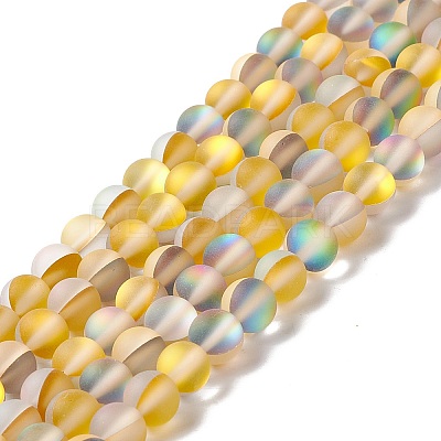 Synthetic Moonstone Beads Strands G-E573-01A-18-1