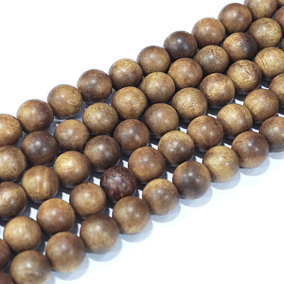 Natural Sandalwood Beads Strands X-WOOD-F008-02-B-1