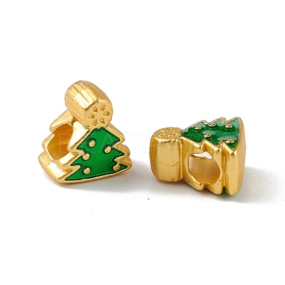 Alloy Enamel European Beads ENAM-M056-05G-1
