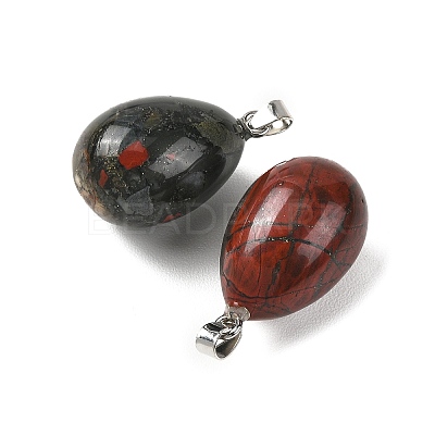 Natural African Bloodstone Pendants GG-K002-08A-26-1