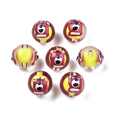 Transparent Acrylic Enamel Beads TACR-G040-01M-1