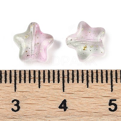 Transparent Spray Painted Glass Beads X1-GLAA-NH0003-01-1