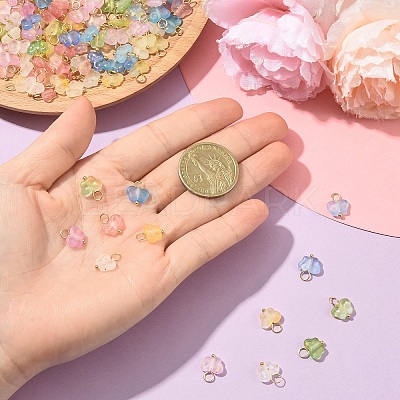 50Pcs Butterfly Acrylic Charms HJEW-YW00234-01-1