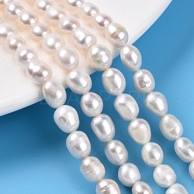 Natural Cultured Freshwater Pearl Beads Strands PEAR-N014-07L-01-1