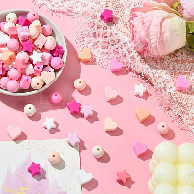 100Pcs Silicone Beads SIL-CJ0001-66-1