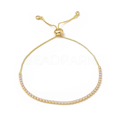 Adjustable Brass Micro Pave Cubic Zirconia Bracelets BJEW-A132-18G-1