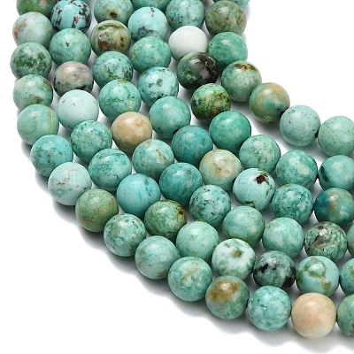 Natural Peruvian Turquoise(Jasper) Beads Strands G-L642-B08-6mm-1