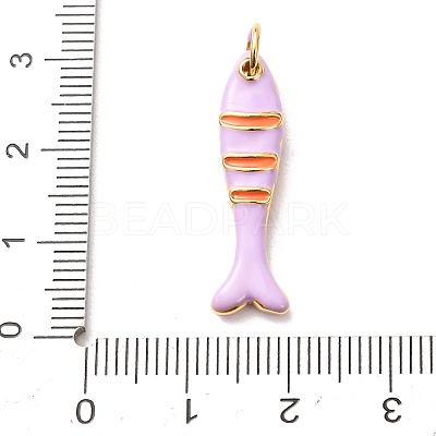 Brass with Enamel Pendants KK-CBA2F11-03G-04-1