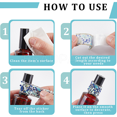 Resin Rhinestone Crystals Beaded Trim DIY-WH20050-05A-1