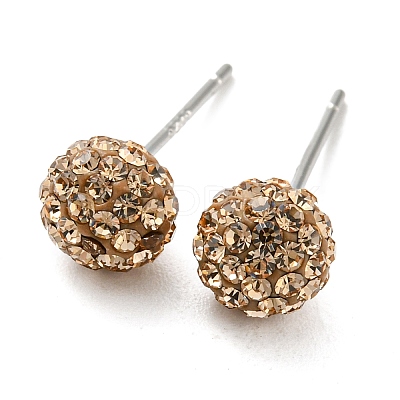 Sexy Valentines Day Gifts for Her 925 Sterling Silver Austrian Crystal Rhinestone Ball Stud Earrings Q286J141-1