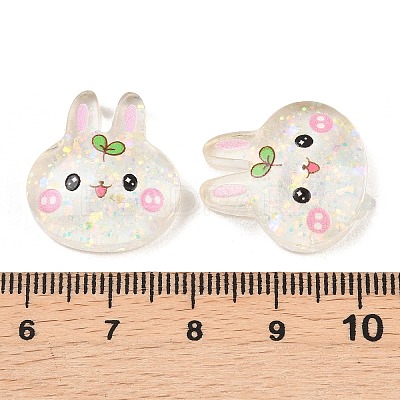 Printed Translucent Epoxy Resin Cabochons RESI-XCP0002-63A-1