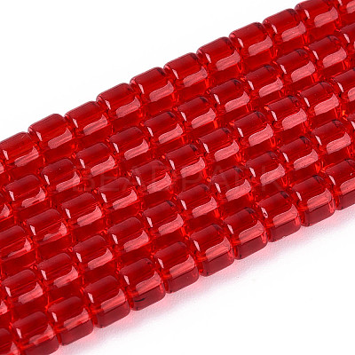 Transparent Glass Beads Strands GLAA-N065-4x4mm-A04-1