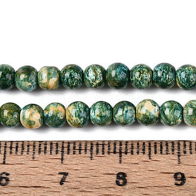 Baking Paint Glass Beads Strands X-DGLA-N016-4mm-07-1