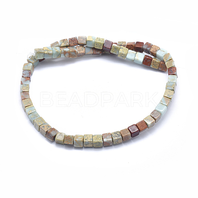 Natural Aqua Terra Jasper Beads Strands G-I213-01-6mm-1