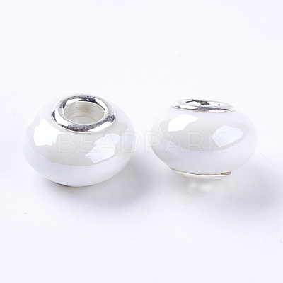 Handmade Porcelain Ceramic Spacer Beads Fit European Charm Bracelets X-OPDL-G001-16-1
