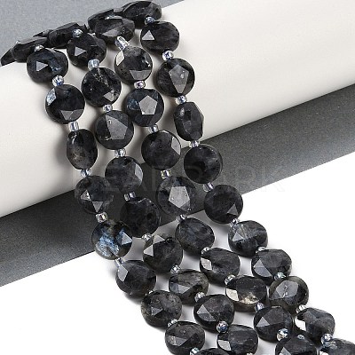 Natural Larvikite Beads Strands G-C116-A45-01-1