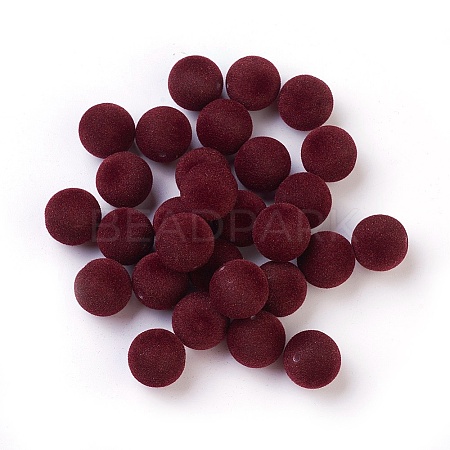 Flocky Acrylic Beads OACR-I001-12mm-L09-1