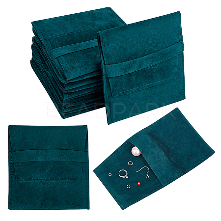 Velvet Jewelry Flap Pouches ABAG-WH0038-43D-1