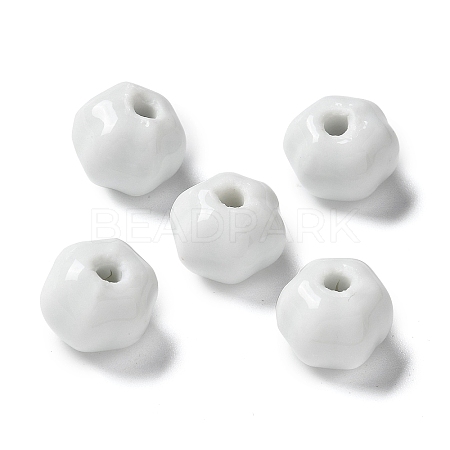 Vintage Porcelain Pumpkin Beads PORC-L080-H12-1