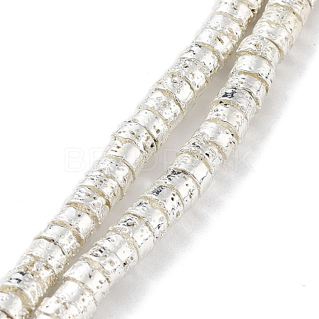 Electroplated Natural Lava Rock Beads Strands G-H303-A05-S-1