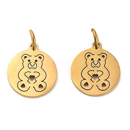 304 Stainless Steel Charms STAS-D050-07G-08-1