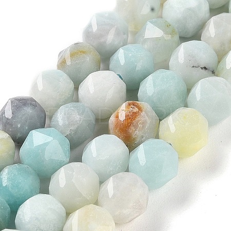 Natural Flower Amazonite Beads Strands G-NH0021-A01-01-1