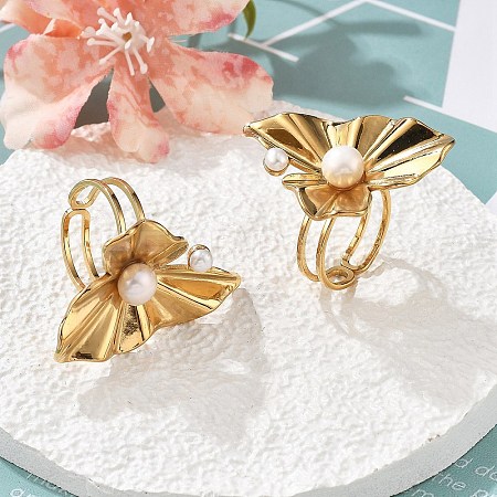 304 Stainless Steel Finger Rings RJEW-S396-04G-1