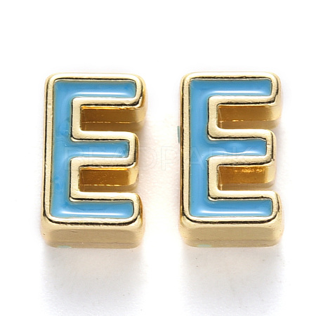 Rack Plating Alloy Enamel Beads X-ENAM-S122-033E-NR-1