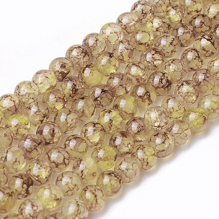 Spray Painted Glass Beads Strands GLAA-A038-B-58-1