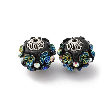 Handmade Resin Indonesia Round Beads IPDL-P005-24AS-02-1