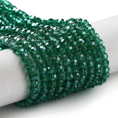 Electroplate Transparent Glass Beads Strands EGLA-A035-T3mm-A18-1