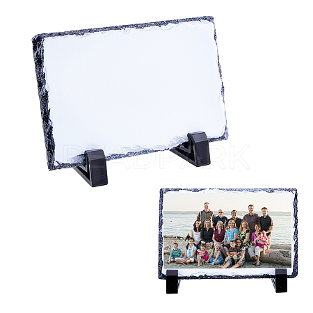Sublimation Blank Natural Slate Rock Stone Plate AJEW-WH0291-58-1