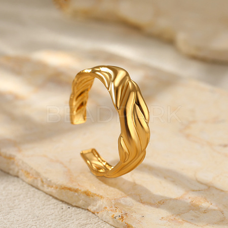 201 Stainless Steel Cuff Rings for Women FS-WG26F46-07-1