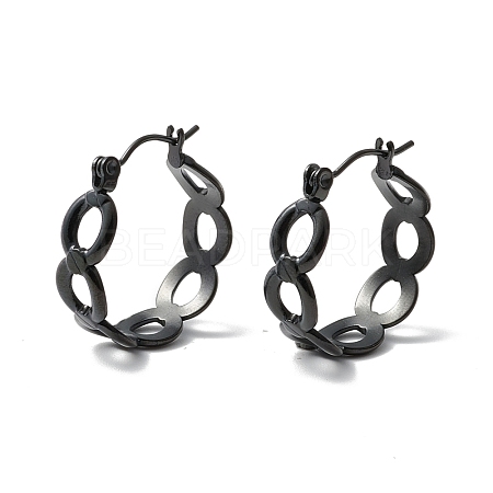 304 Stainless Steel Oval Link Chunky Hoop Earrings for Women EJEW-P197-06EB-1