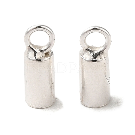 925 Sterling Silver Cord Ends STER-F032-09S-1.5mm-01-1