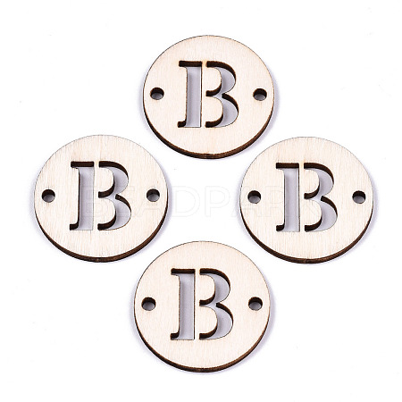 Unfinished Natural Poplar Wood Links Connectors WOOD-S045-140B-01B-1