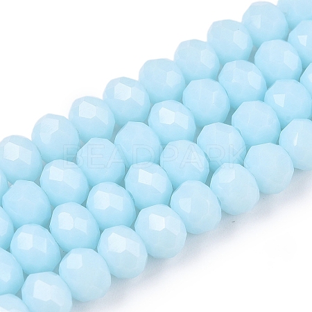 Opaque Solid Color Imitation Jade Glass Beads Strands LS-EGLA-A044-P6mm-D06-1