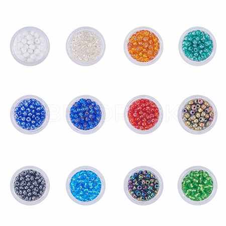 12 Colors Glass Seed Beads SEED-PH0007-05-1