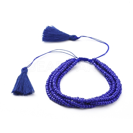 (Jewelry Parties Factory Sale)Adjustable Glass Seed Beads Braided Bead Bracelets BJEW-JB04777-02-1