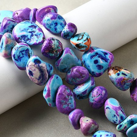 Dyed Natural Magnesite Beads Strands G-L617-A01-02-1