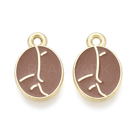 Alloy and Enamel Pendants PALLOY-T093-11B-G-1
