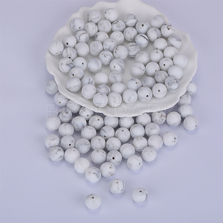 Round Silicone Focal Beads SI-JX0046A-63-1